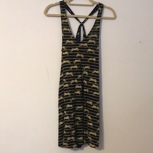 Gold and black cheetah dress